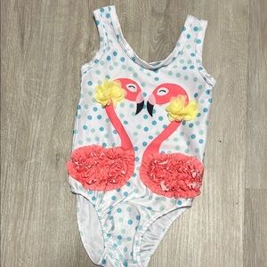 Flamingo Polka Dot Swimsuit